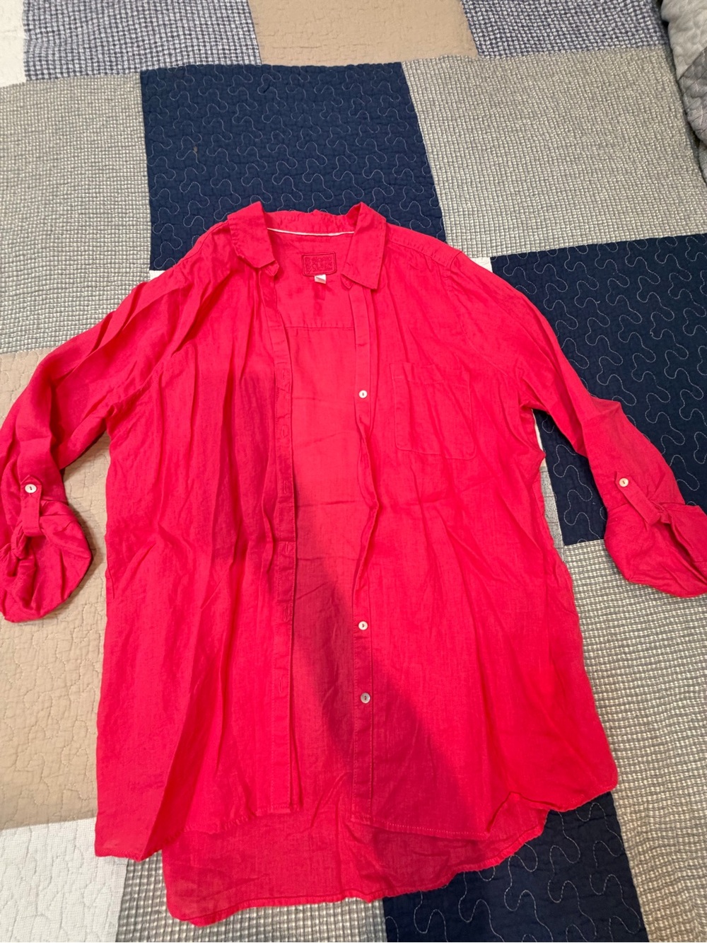 Sigrid Olsen Bright Pink Button-Down Shirt